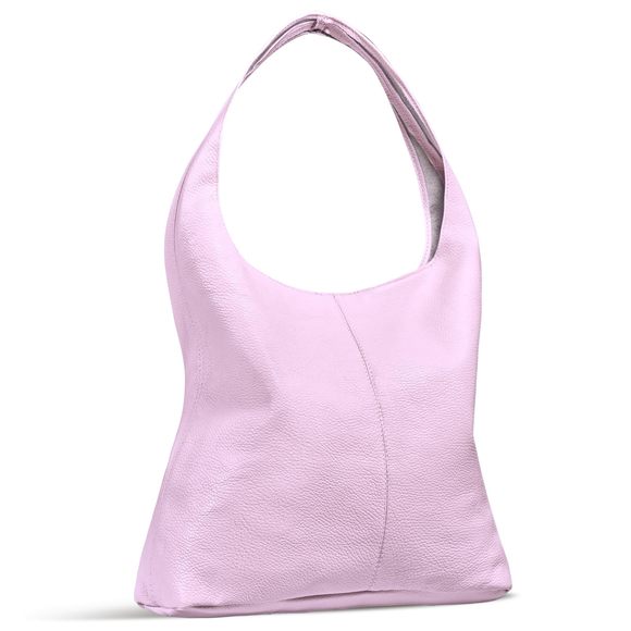 Italian Genuine Leather Hobo Bag With Zier Large Soft Slouchy B) - Picture 1 of 8